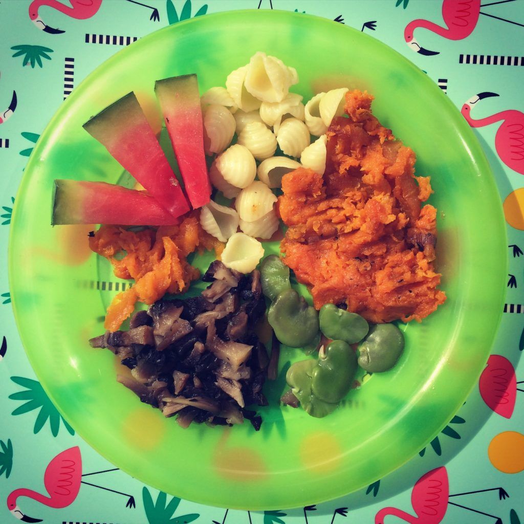 Enjoying the first broad beans of the season