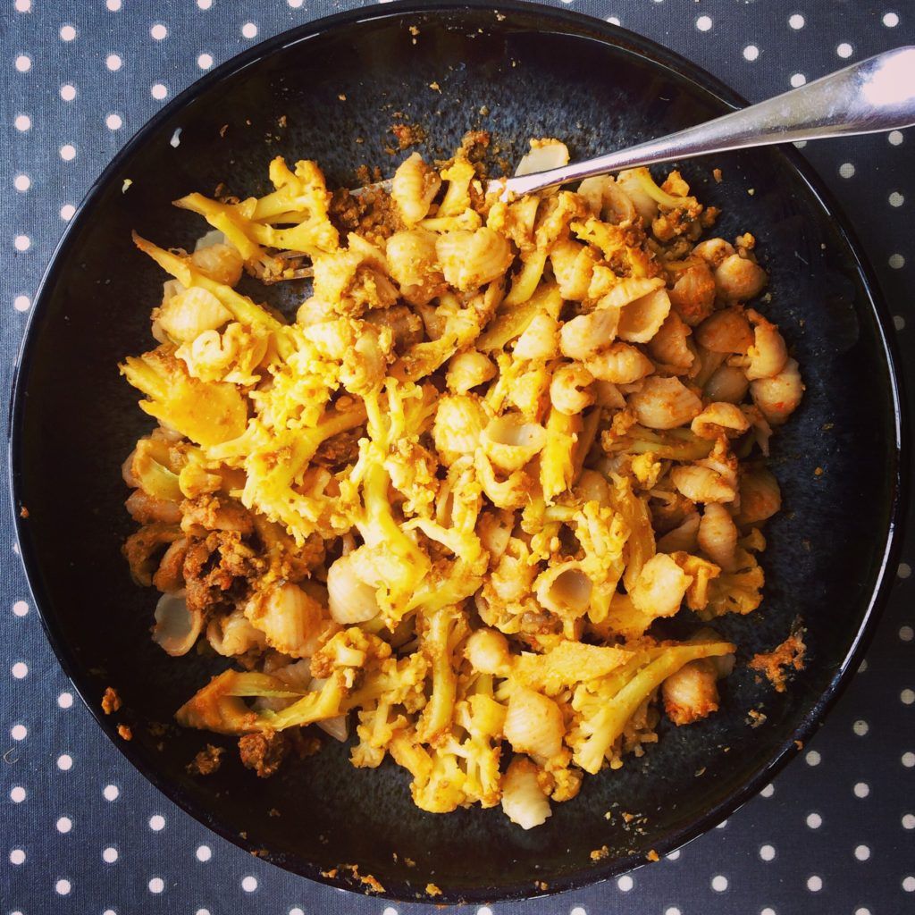 Sunset yellow cauli pasta