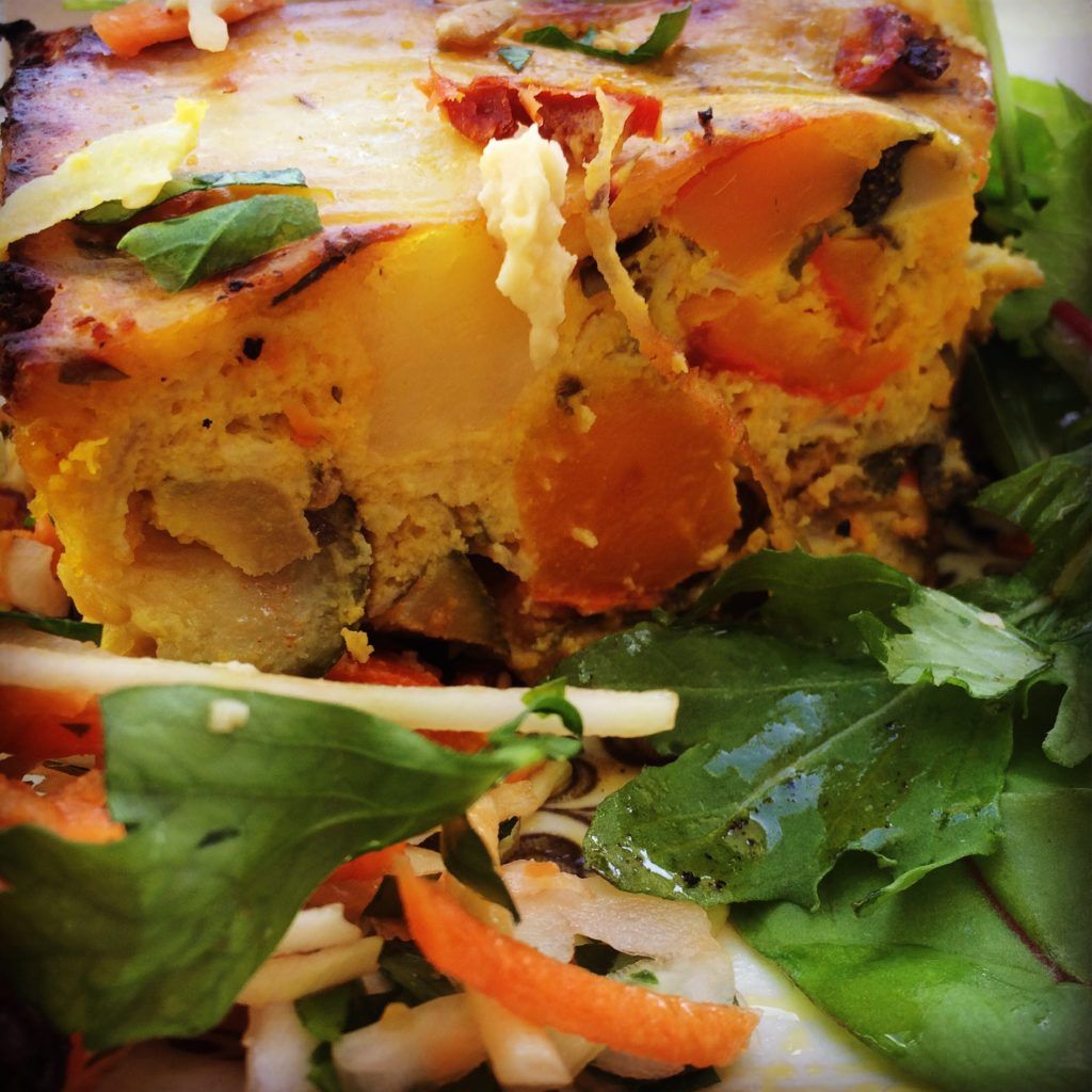 Squash and sundried tomato frittata 