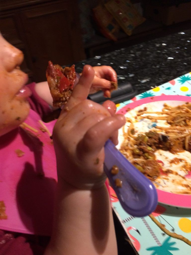 Spaghetti eating 😋