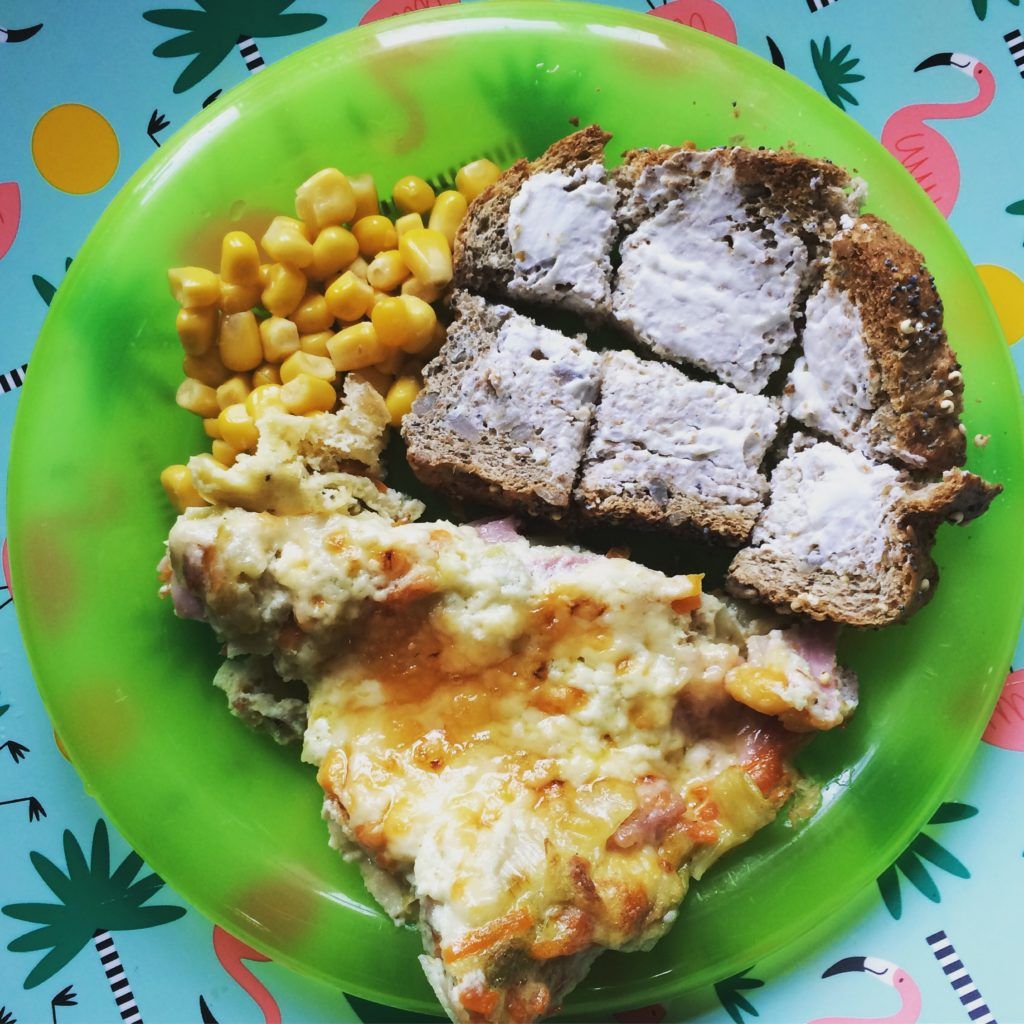 Last lunch of 2016: omelette packed full of veggies