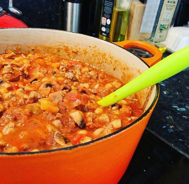 Cheats moussaka in the making